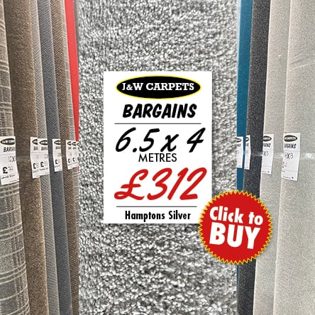 Hamptons Silver – 6.5x4m – Carpet Roll End