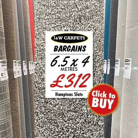 Hamptons Slate – 6.5x4m – Carpet Roll End