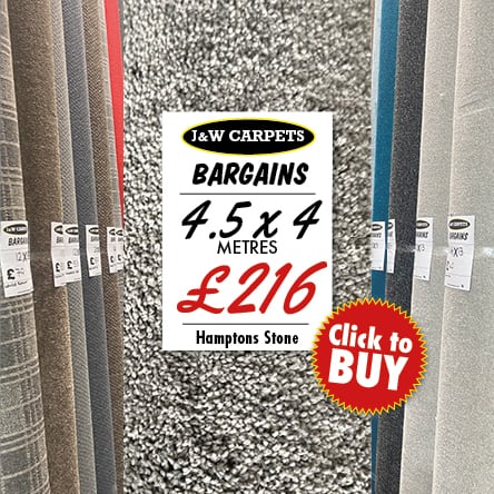 Hamptons Stone – 4.5x4m – Carpet Roll End