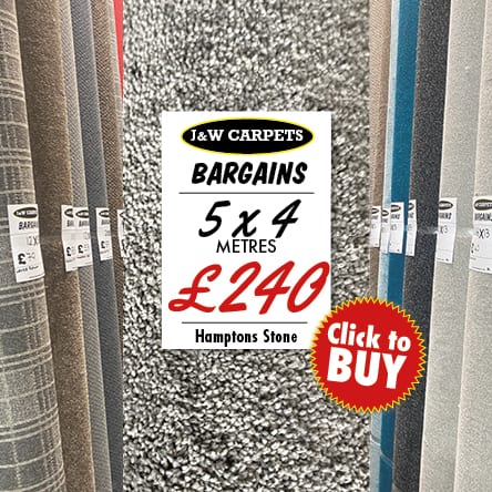 Hamptons Stone – 5x4m – Carpet Roll End