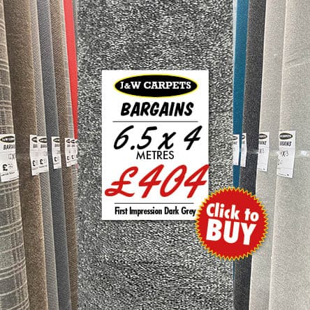 First Impression Dark Grey – 6.5x4m – Carpet Roll End