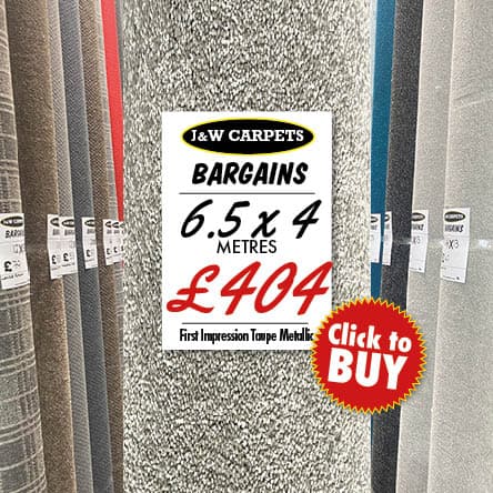First Impression Taupe Metallic – 6.5x4m – Carpet Roll End