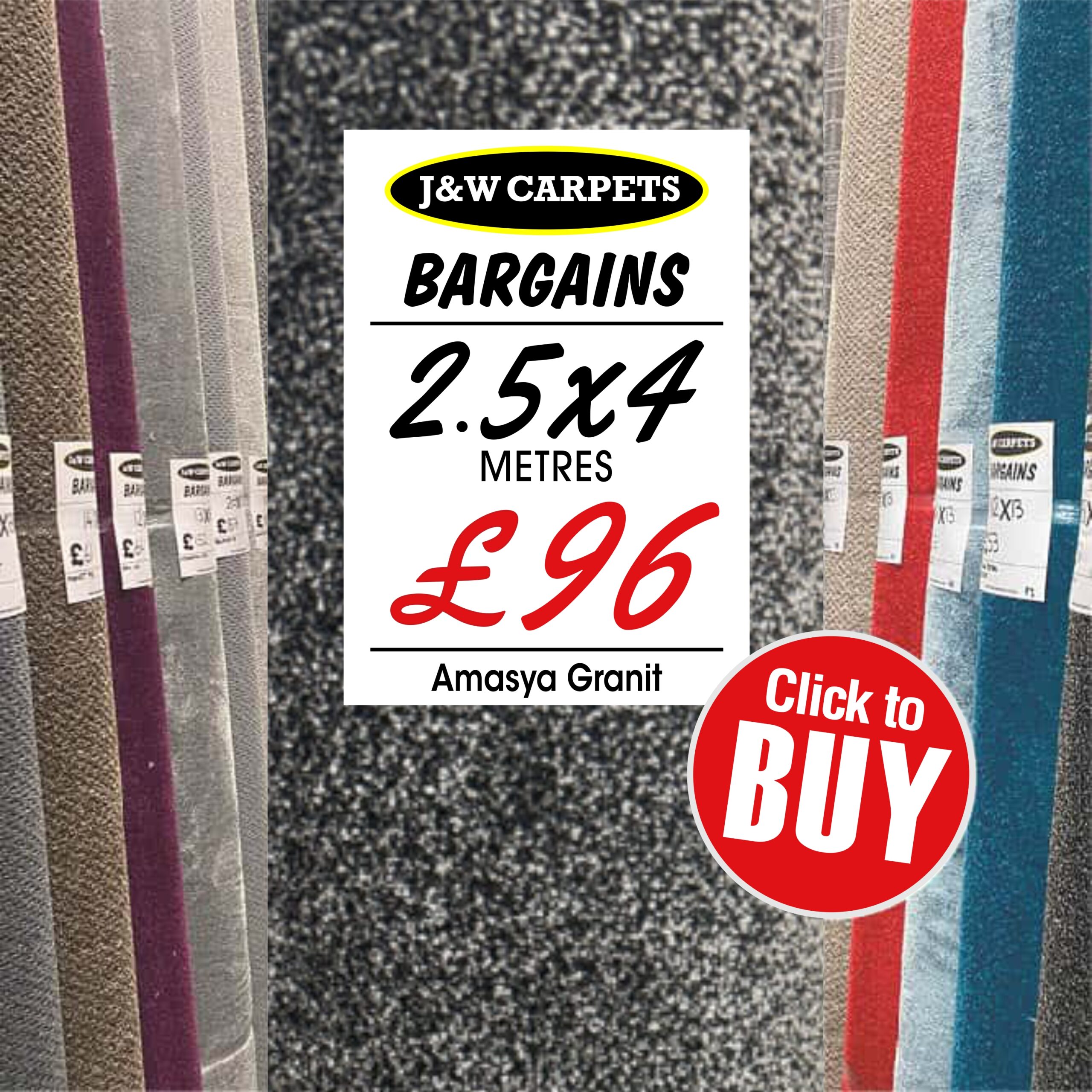 Amasya Granit – 2.5x4m – Carpet Roll End