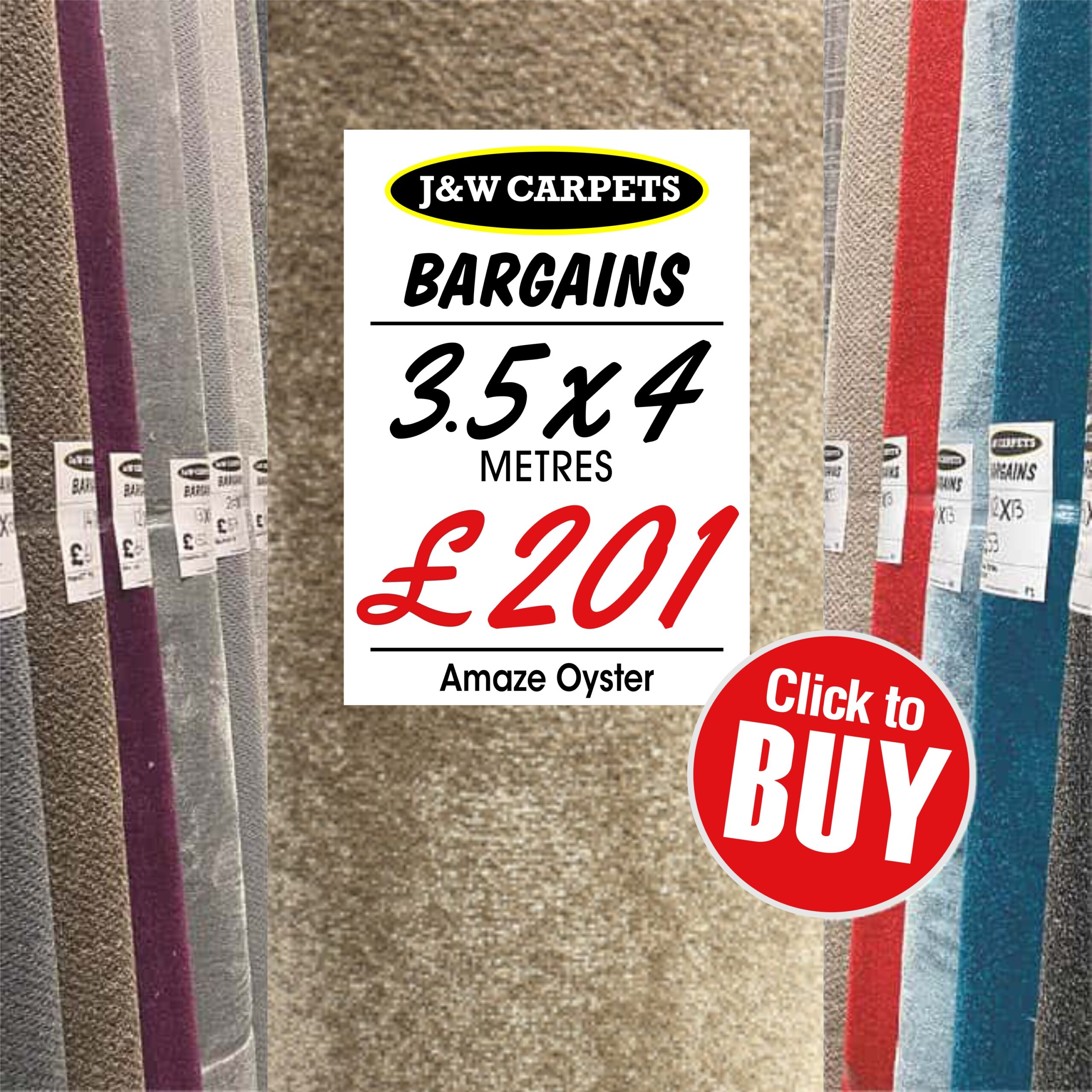 Amaze Oyster – 3.5x4m – Carpet Roll End