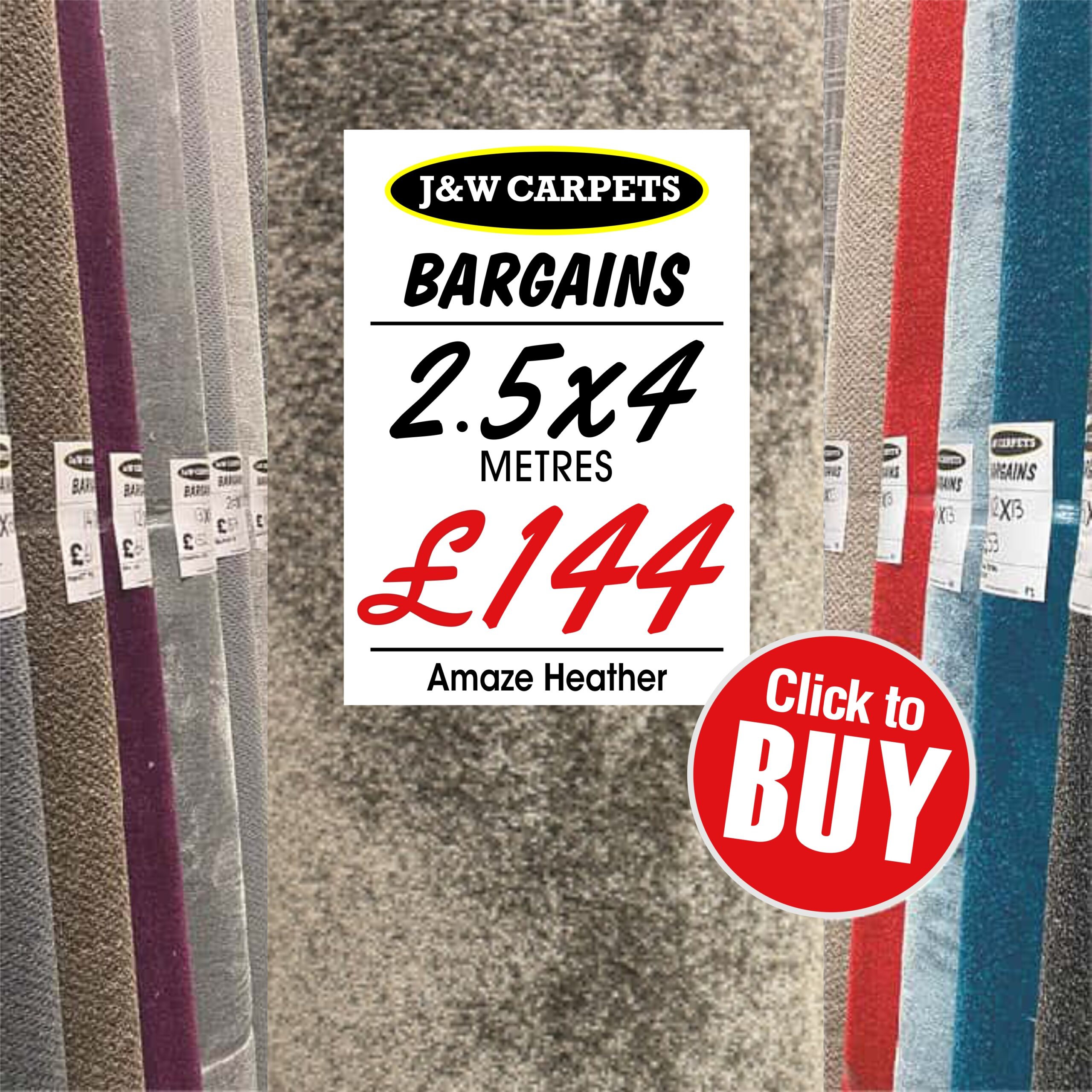 Amaze Heather – 2.5x4m – Carpet Roll End