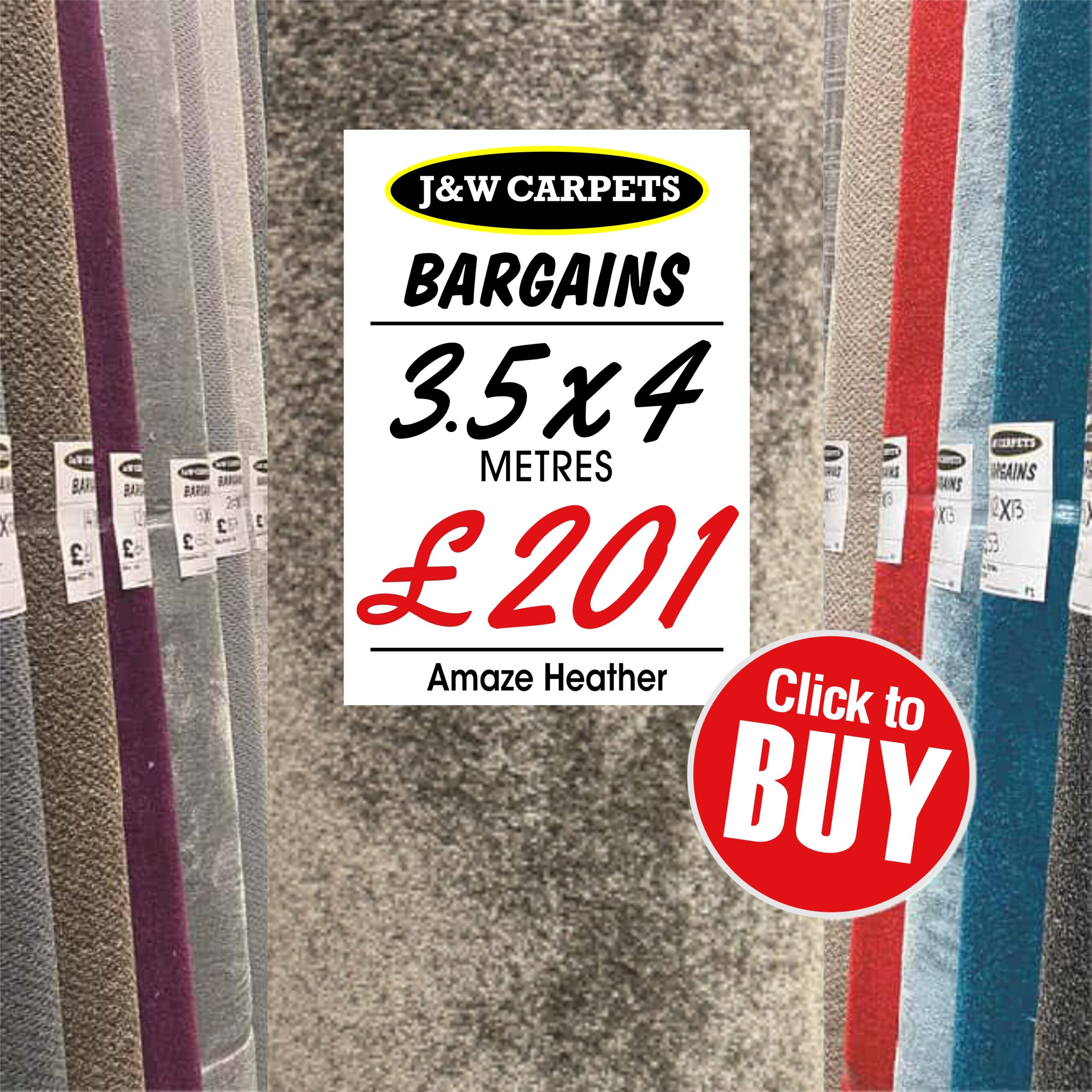 Amaze Heather – 3.5x4m – Carpet Roll End