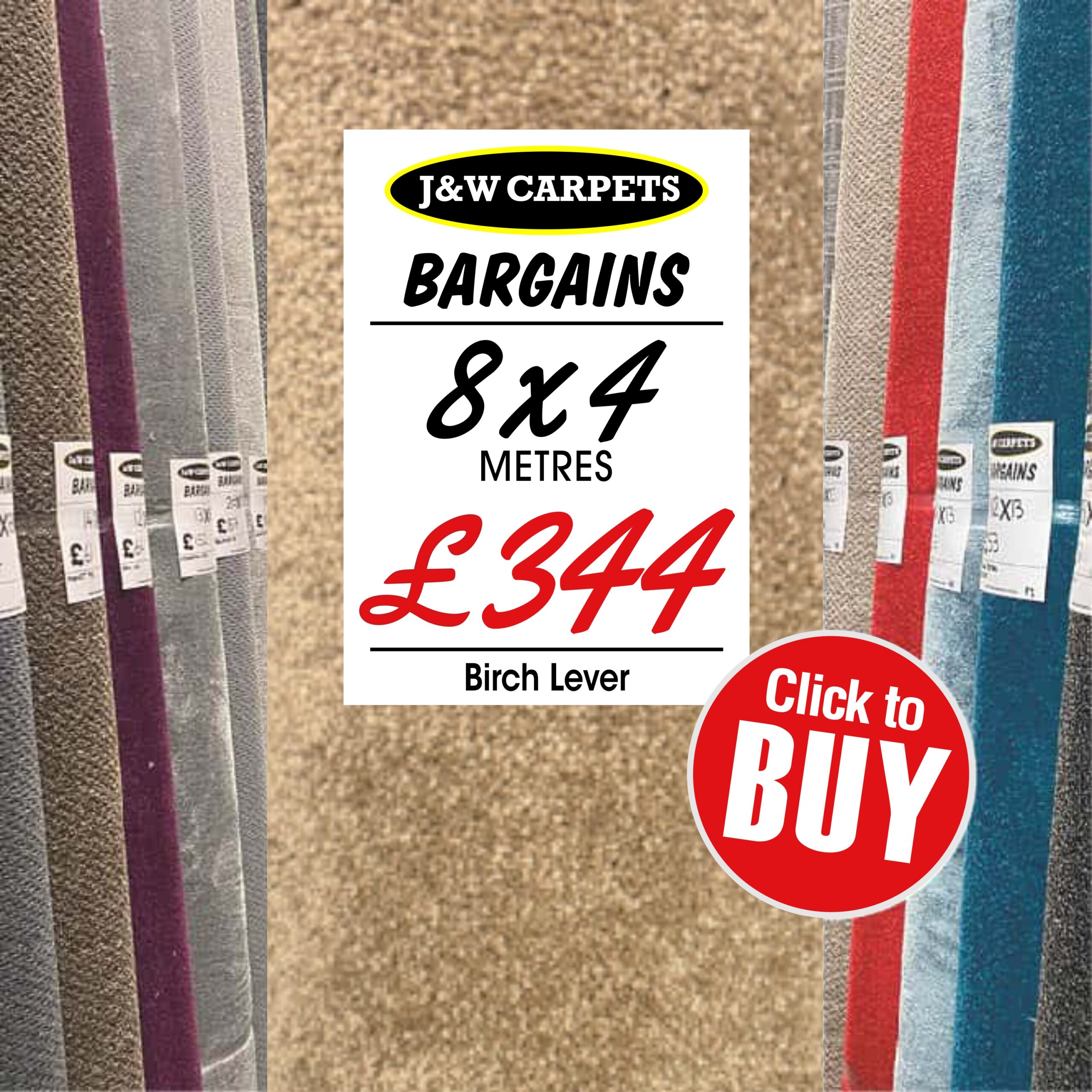 Birch Lever – 8x4m – Carpet Roll End