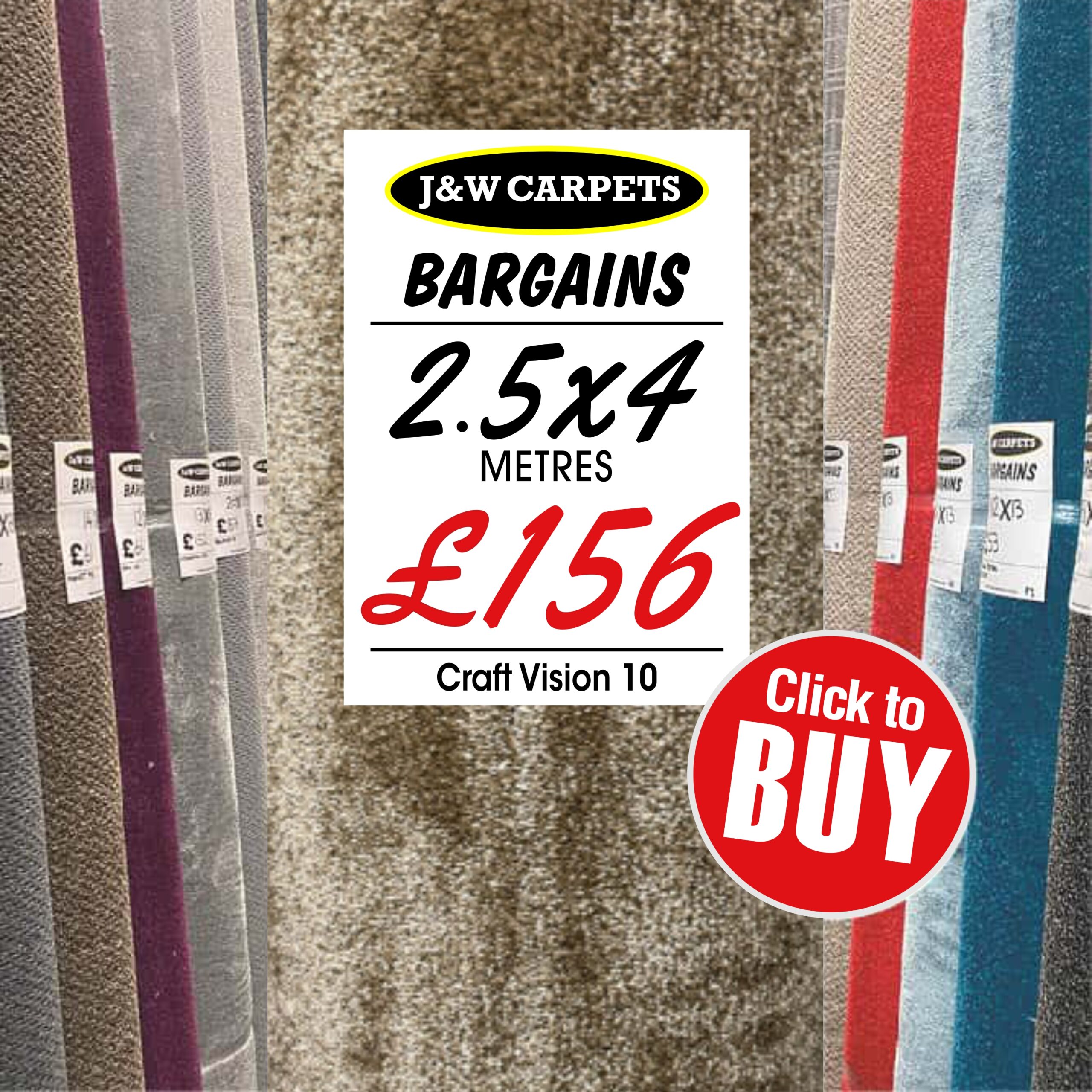 Craft Vision 10 – 2.5x4m – Carpet Roll End