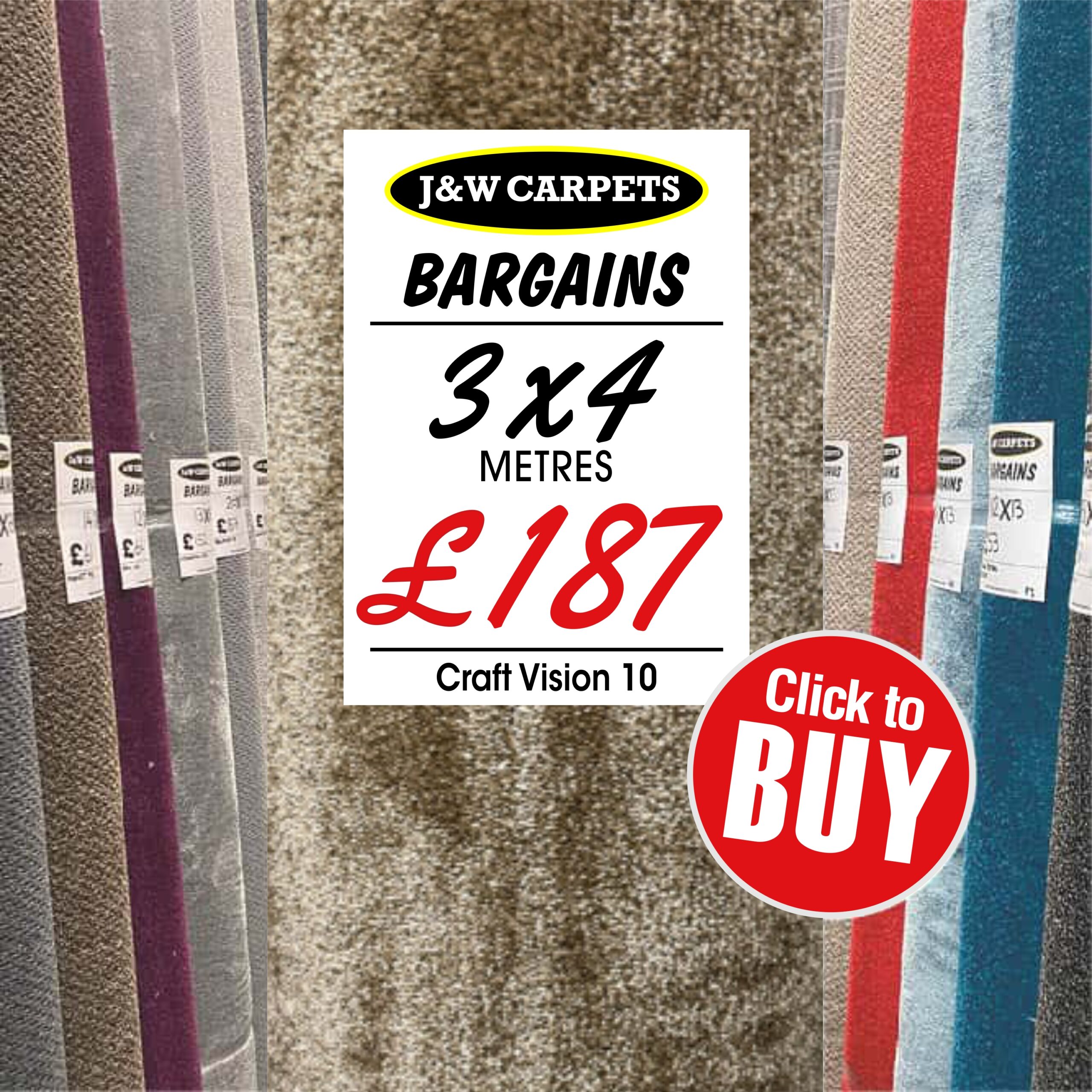 Craft Vision 10 – 3x4m – Carpet Roll End