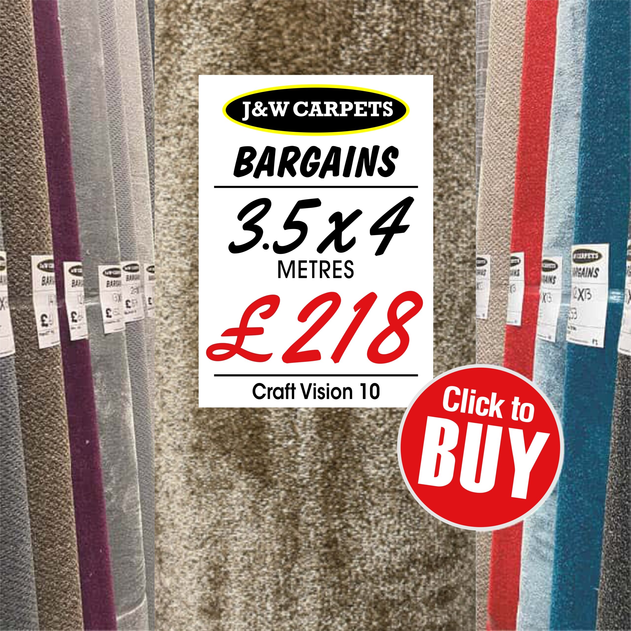 Craft Vision 10 – 3.5x4m – Carpet Roll End