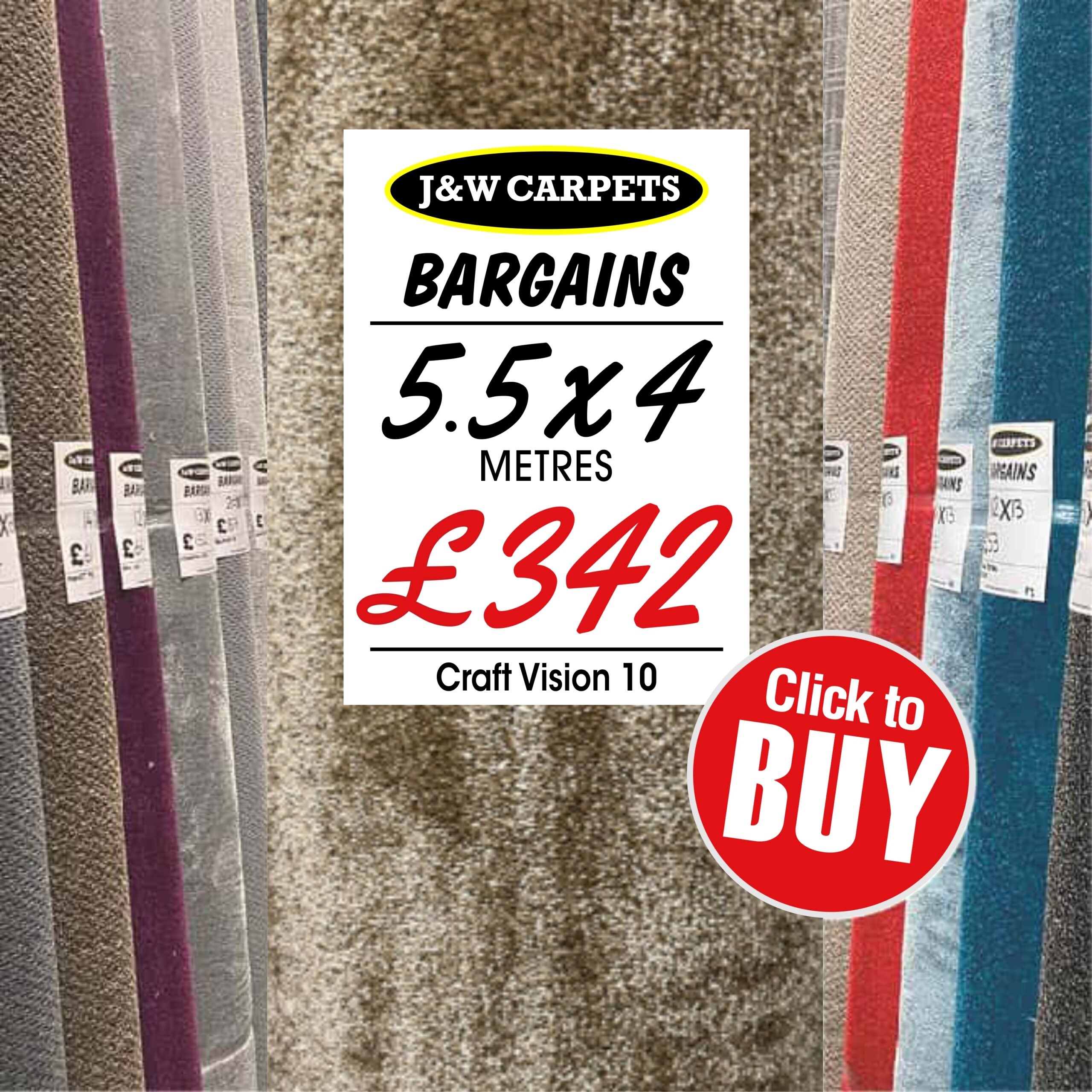 Craft Vision 10 – 5.5x4m – Carpet Roll End