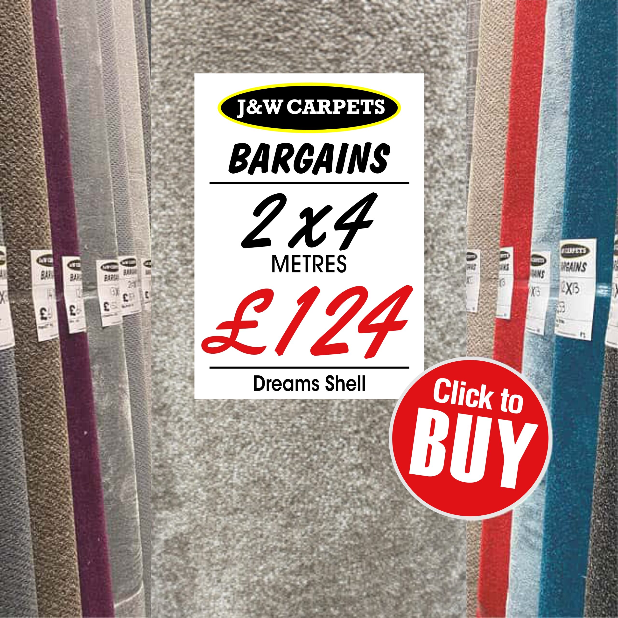 Dreams Shell – 2x4m – Carpet Roll End