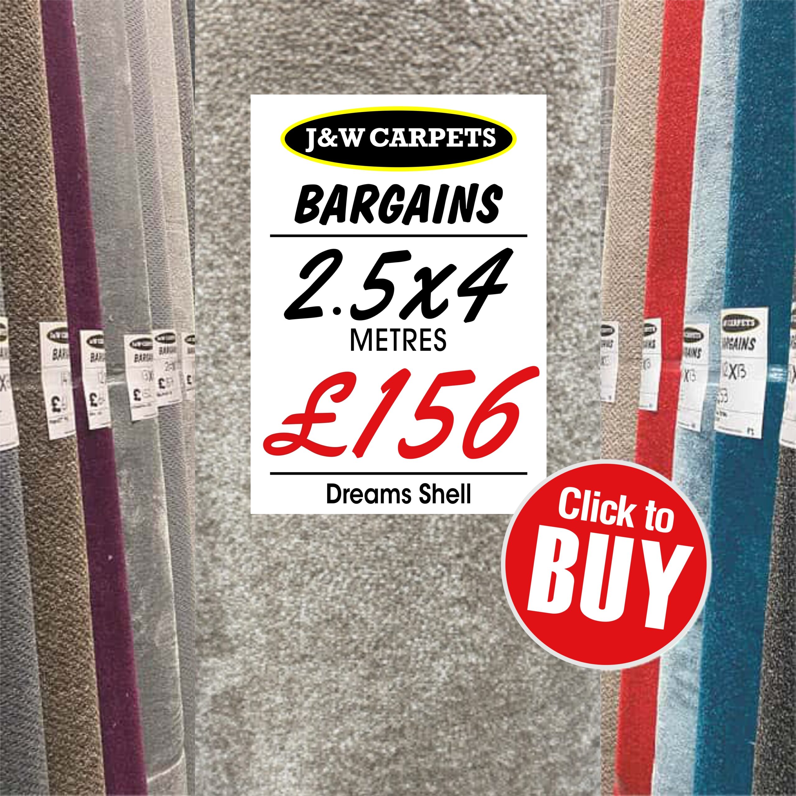 Dreams Shell – 2.5x4m – Carpet Roll End