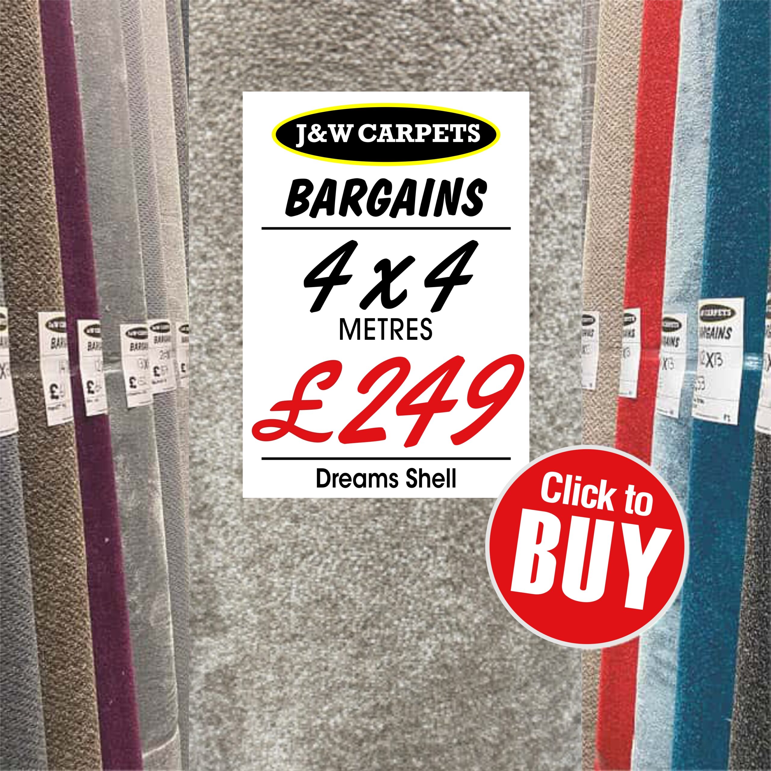 Dreams Shell – 4x4m – Carpet Roll End