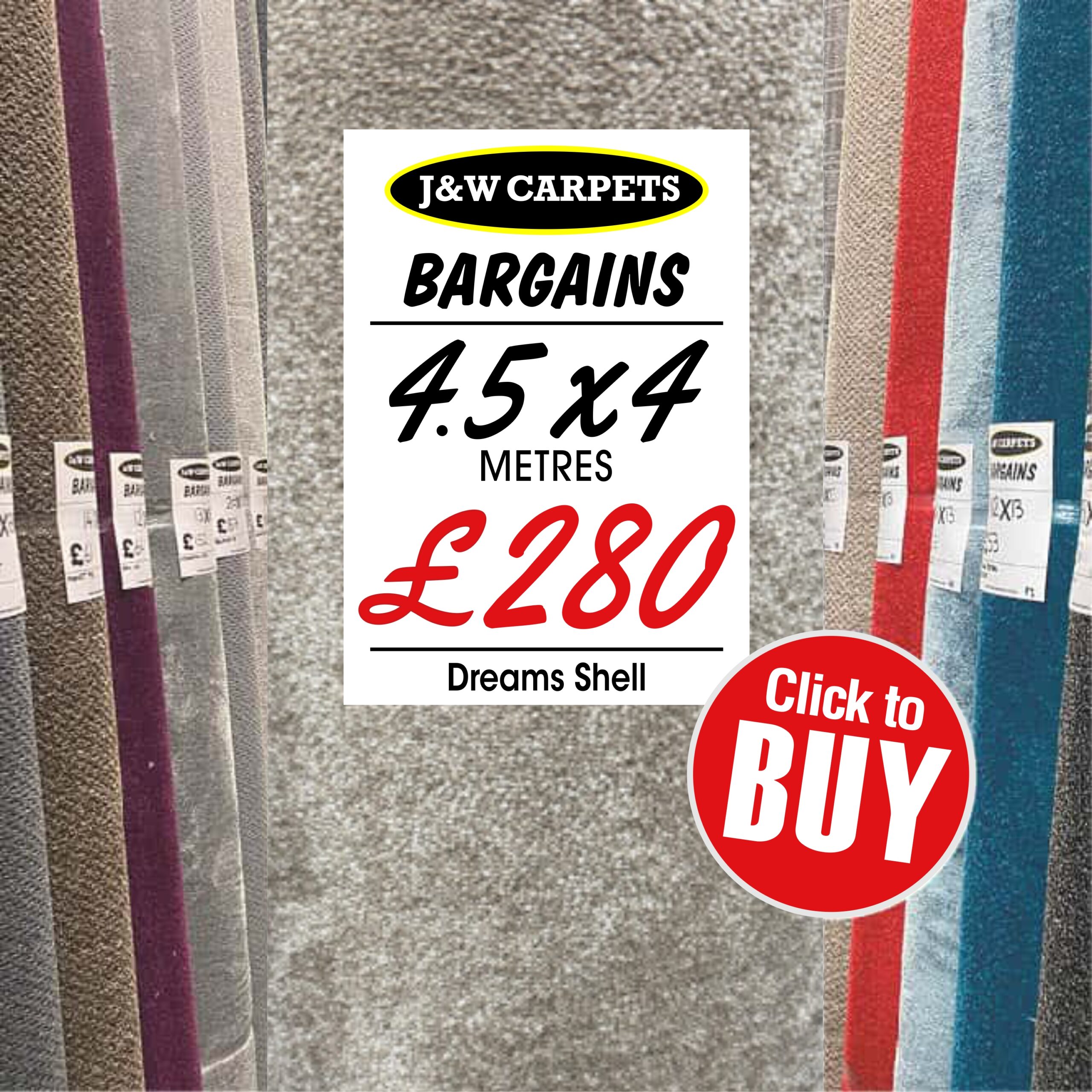 Dreams Shell – 4.5x4m – Carpet Roll End