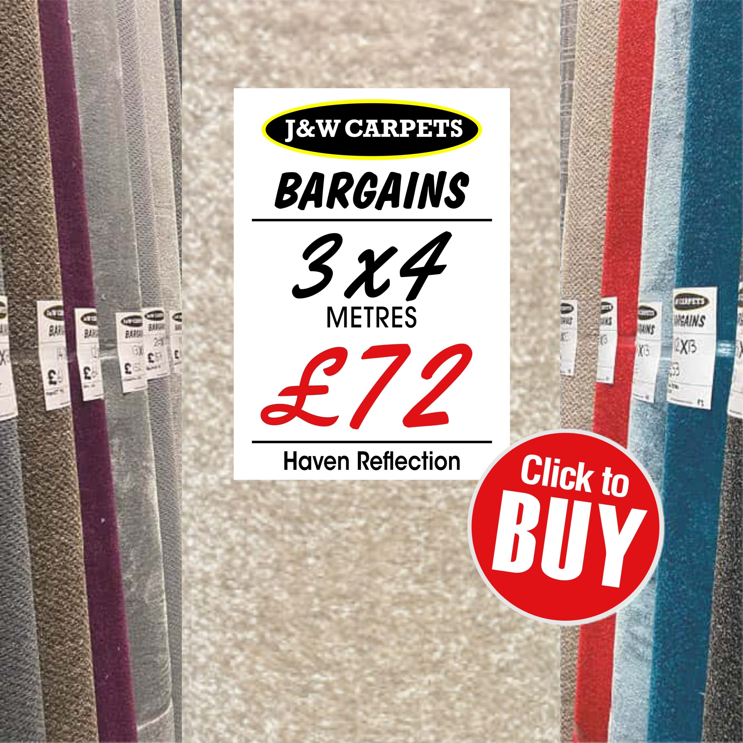Haven Reflection – 3x4m – Carpet Roll End