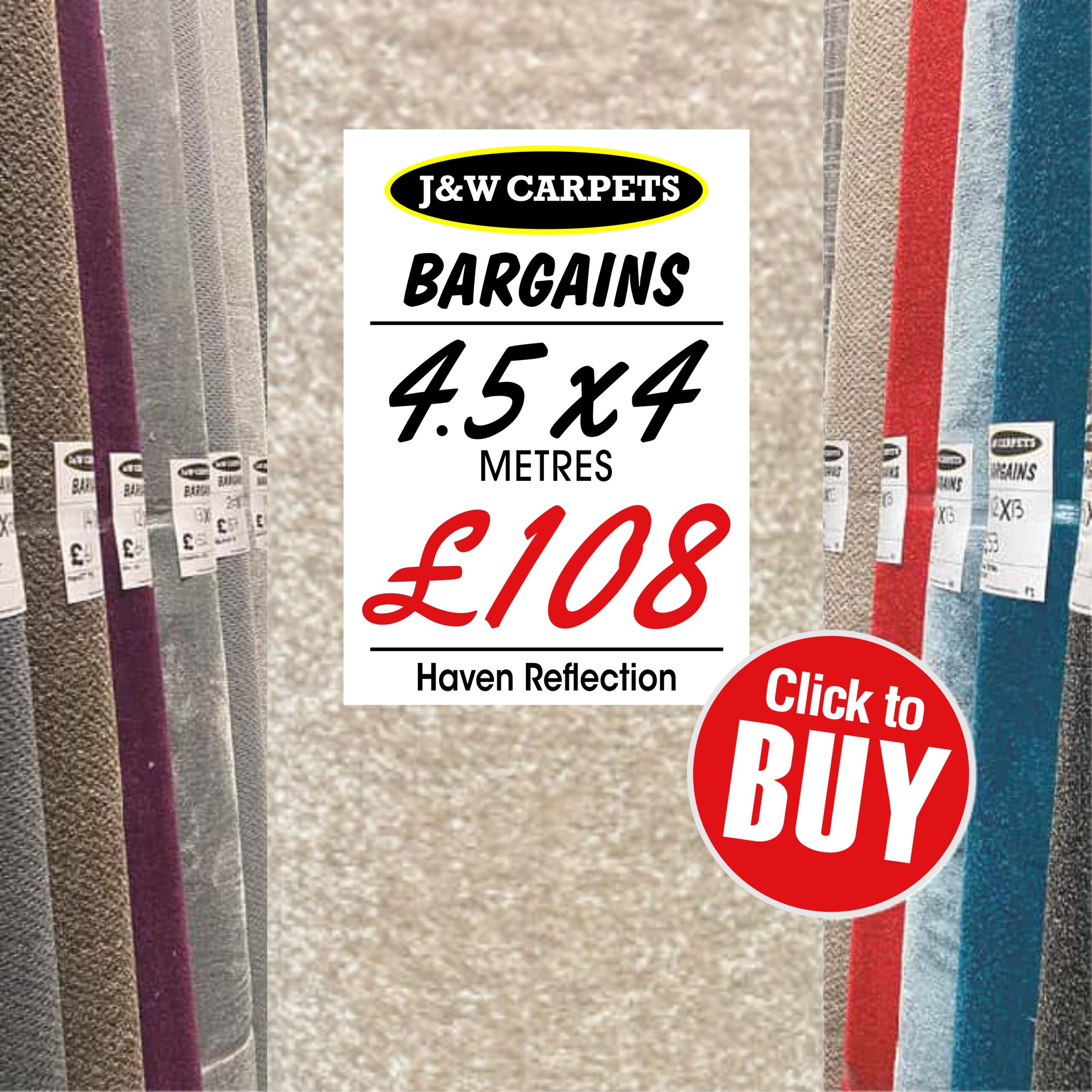 Haven Reflection – 4.5x4m – Carpet Roll End