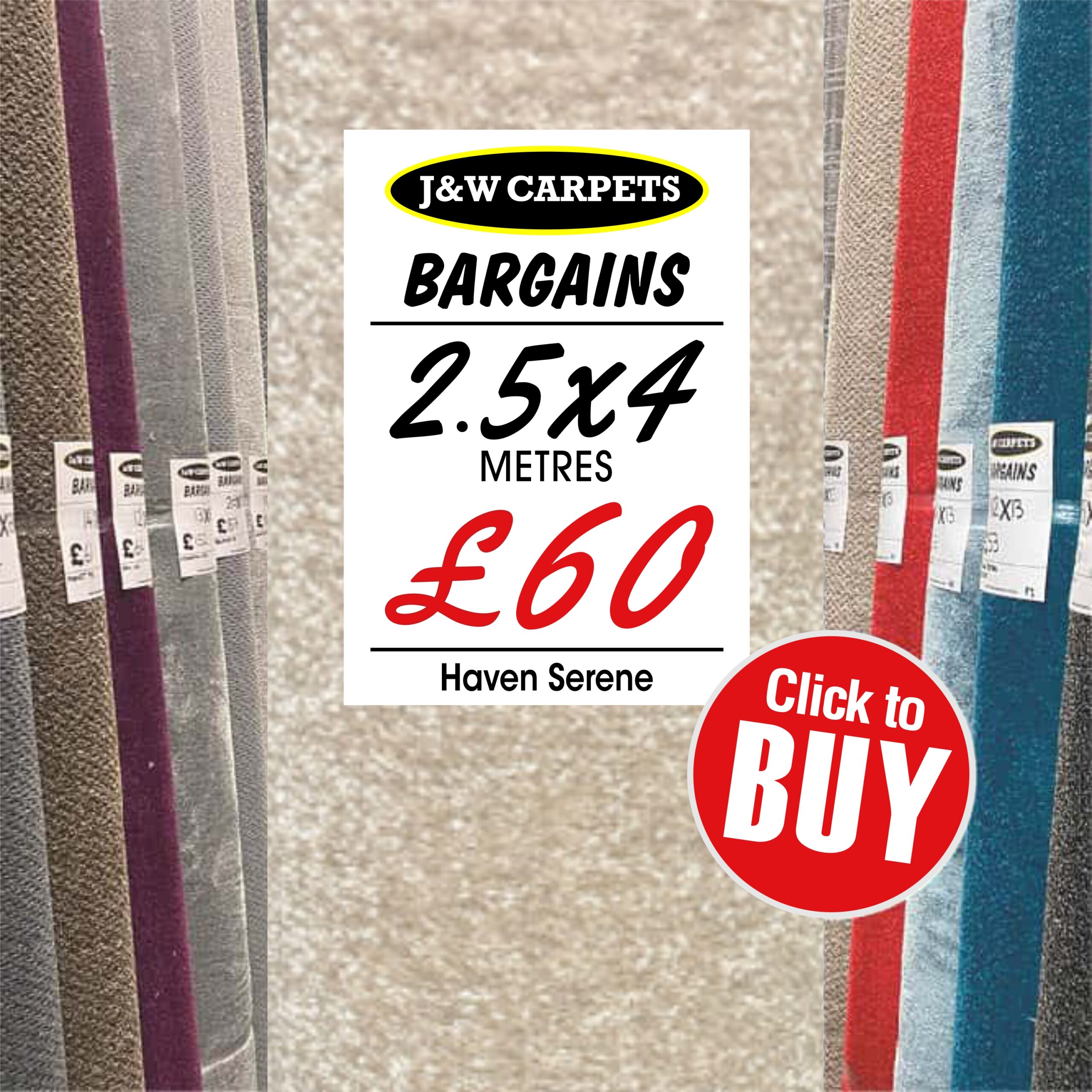 Haven Serene – 2.5x4m – Carpet Roll End