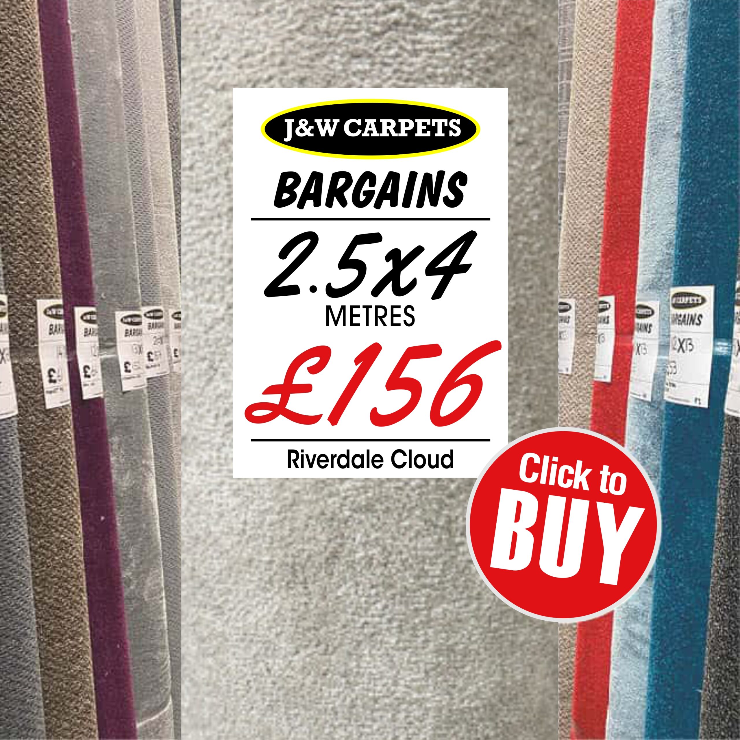 Riverdale Cloud – 2.5x4m – Carpet Roll End