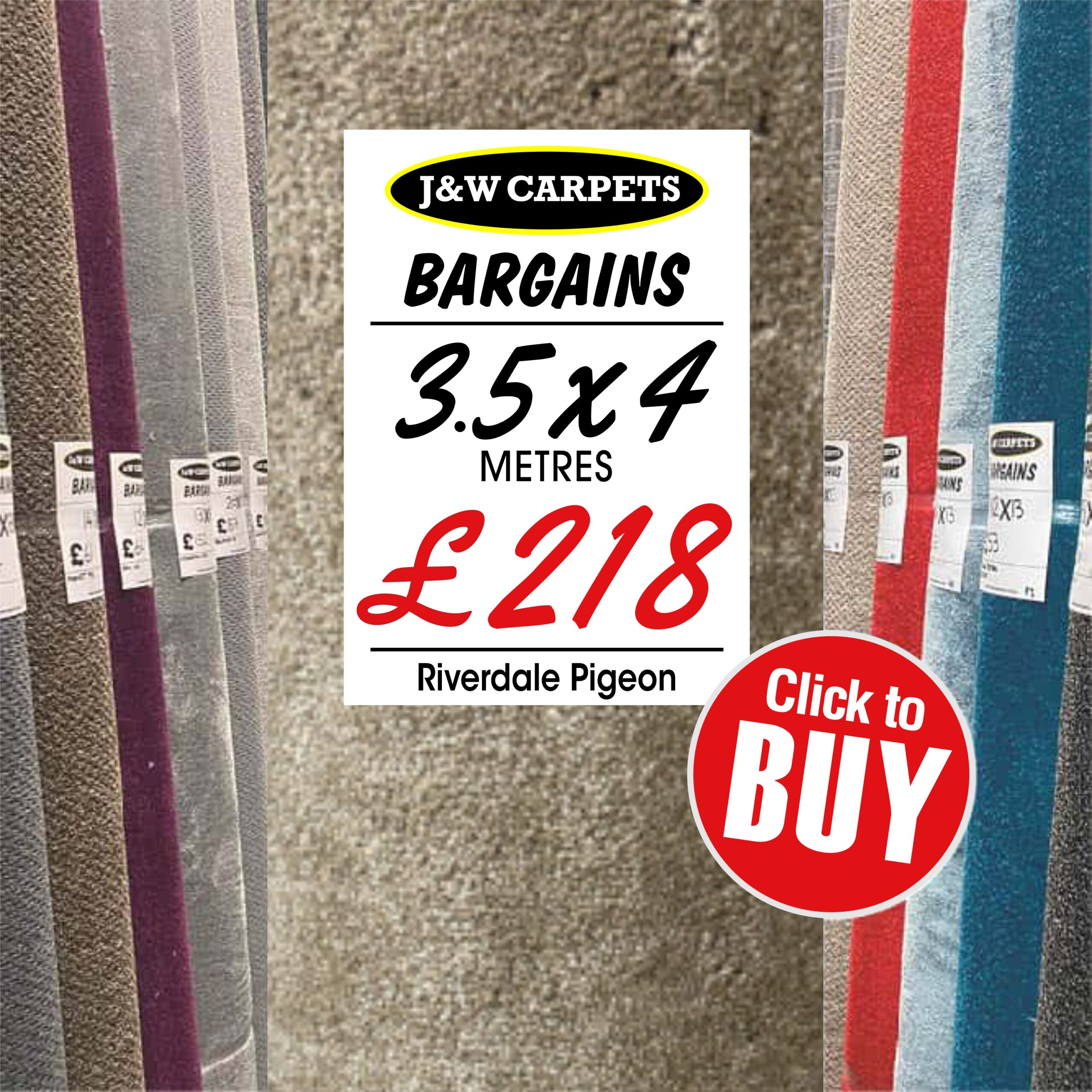 Riverdale Pigeon – 3.5x4m – Carpet Roll End