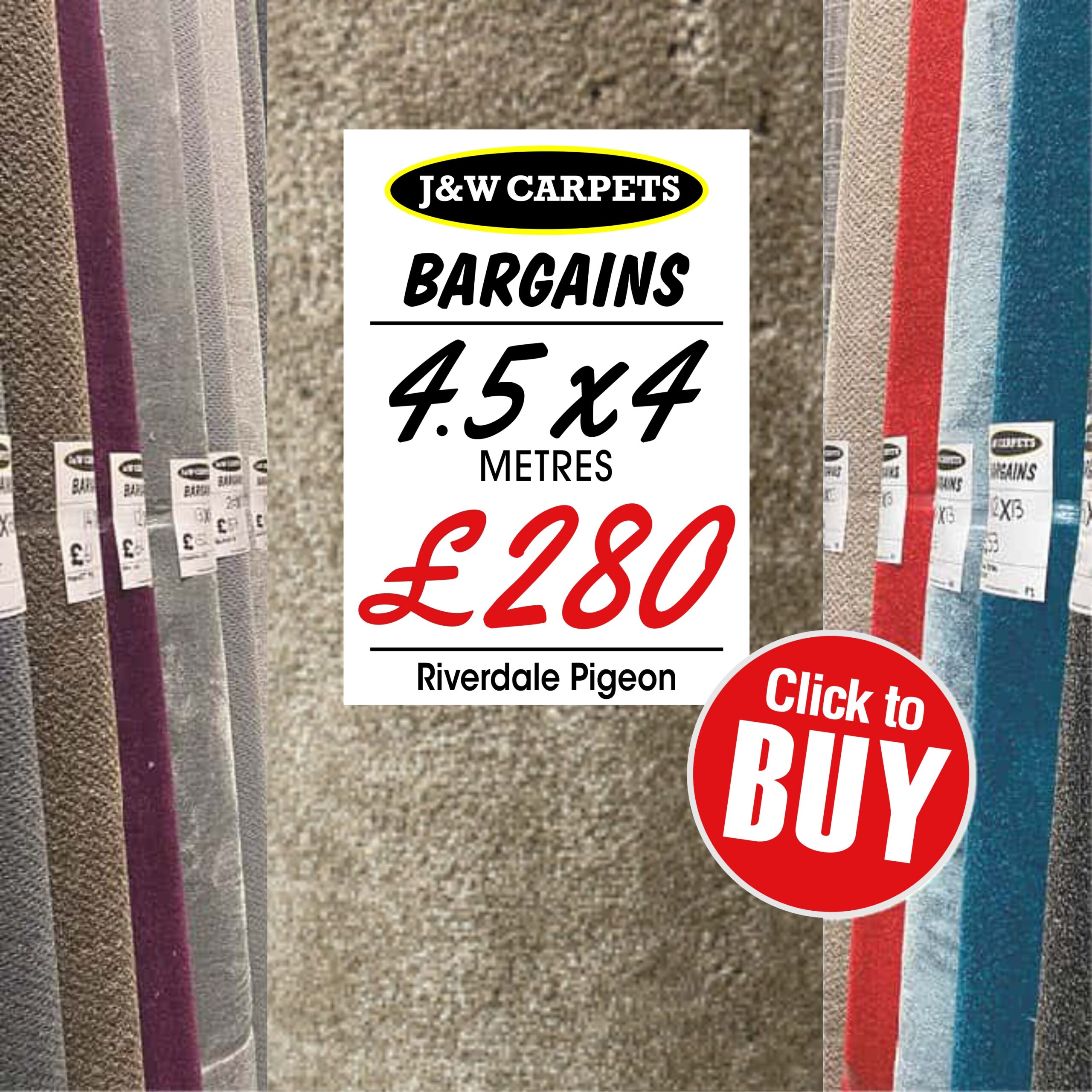 Riverdale Pigeon – 4.5x4m – Carpet Roll End