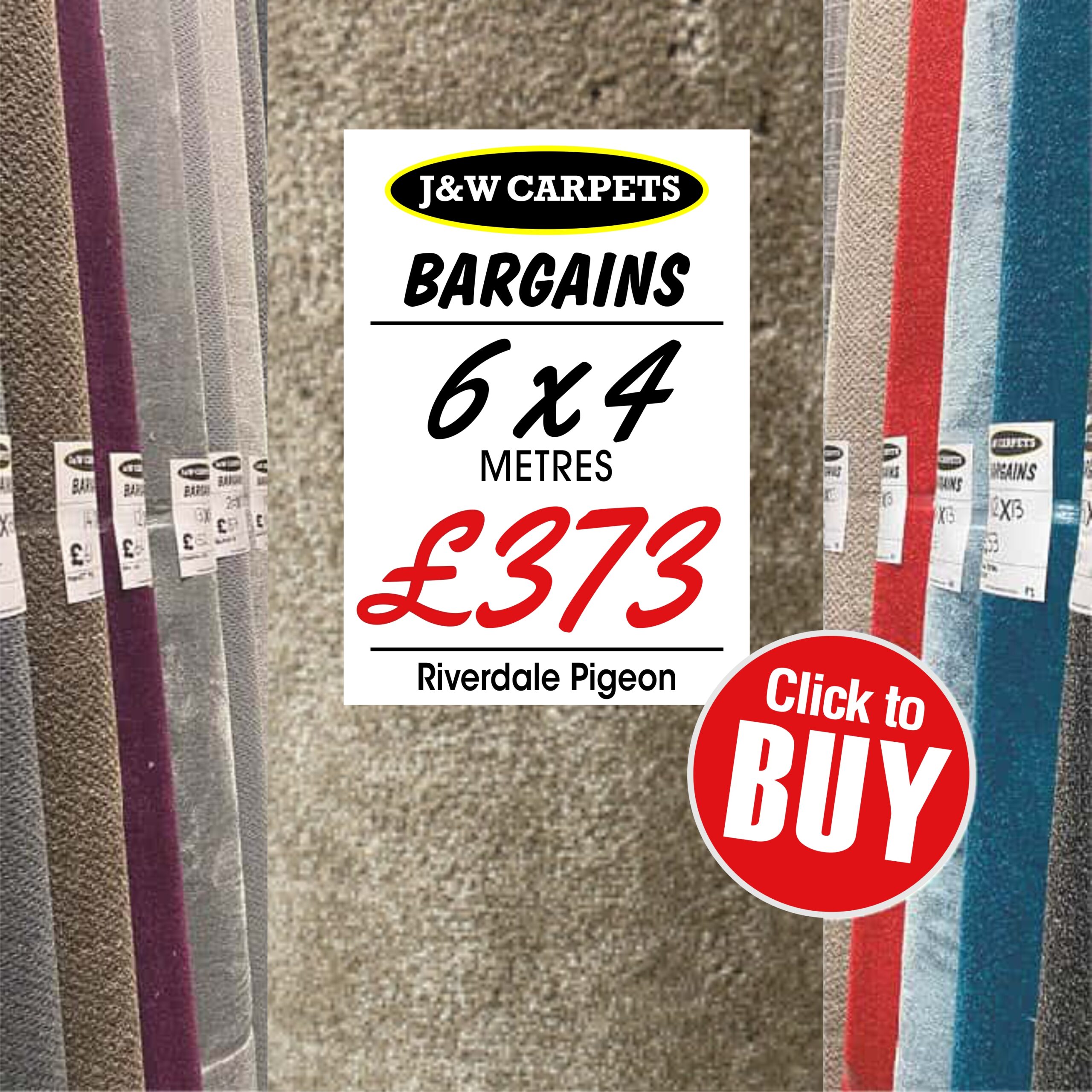 Riverdale Pigeon – 6x4m – Carpet Roll End