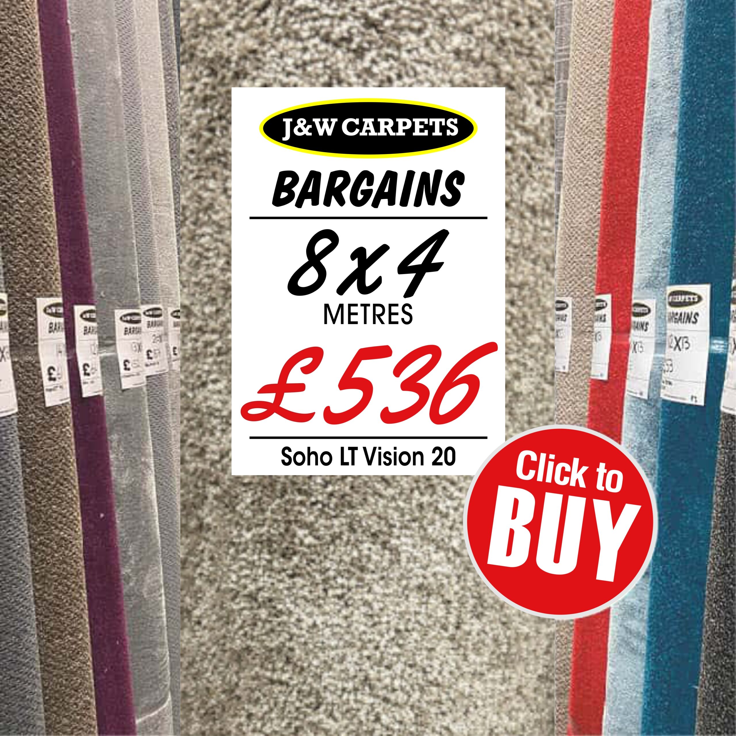 Soho LT Vision 20 – 8x4m – Carpet Roll End