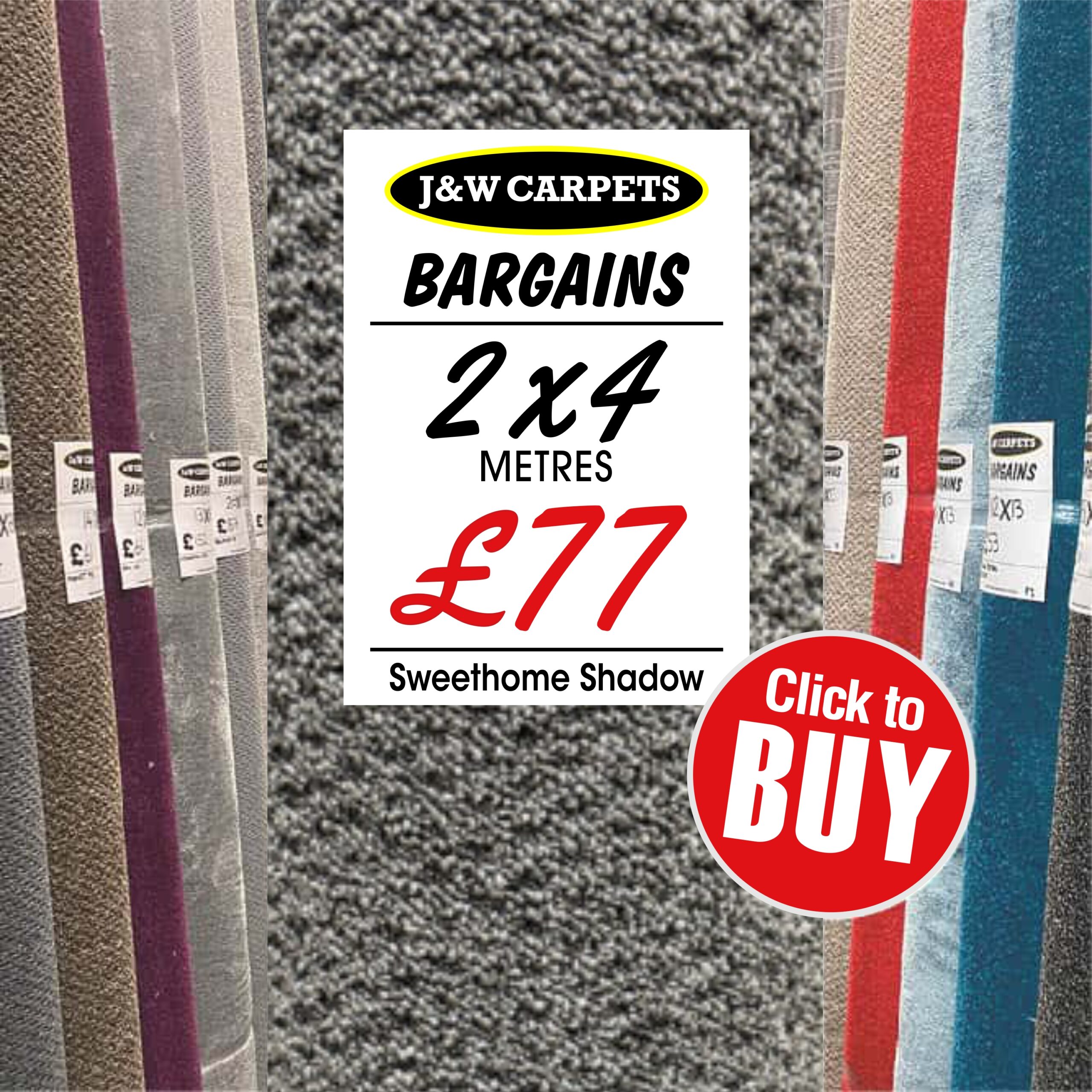 Sweethome Shadow – 2x4m – Carpet Roll End
