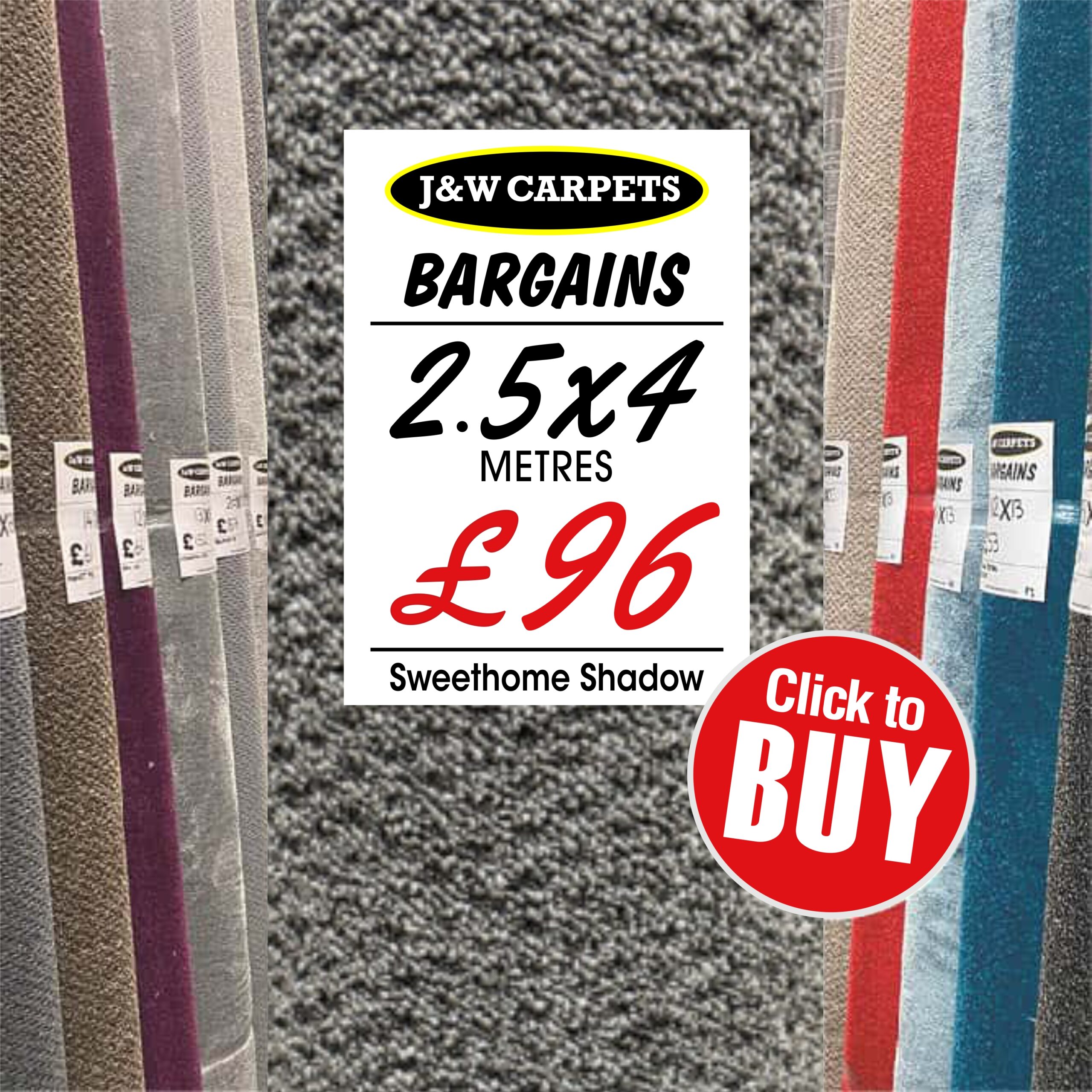 Sweethome Shadow – 2.5x4m – Carpet Roll End