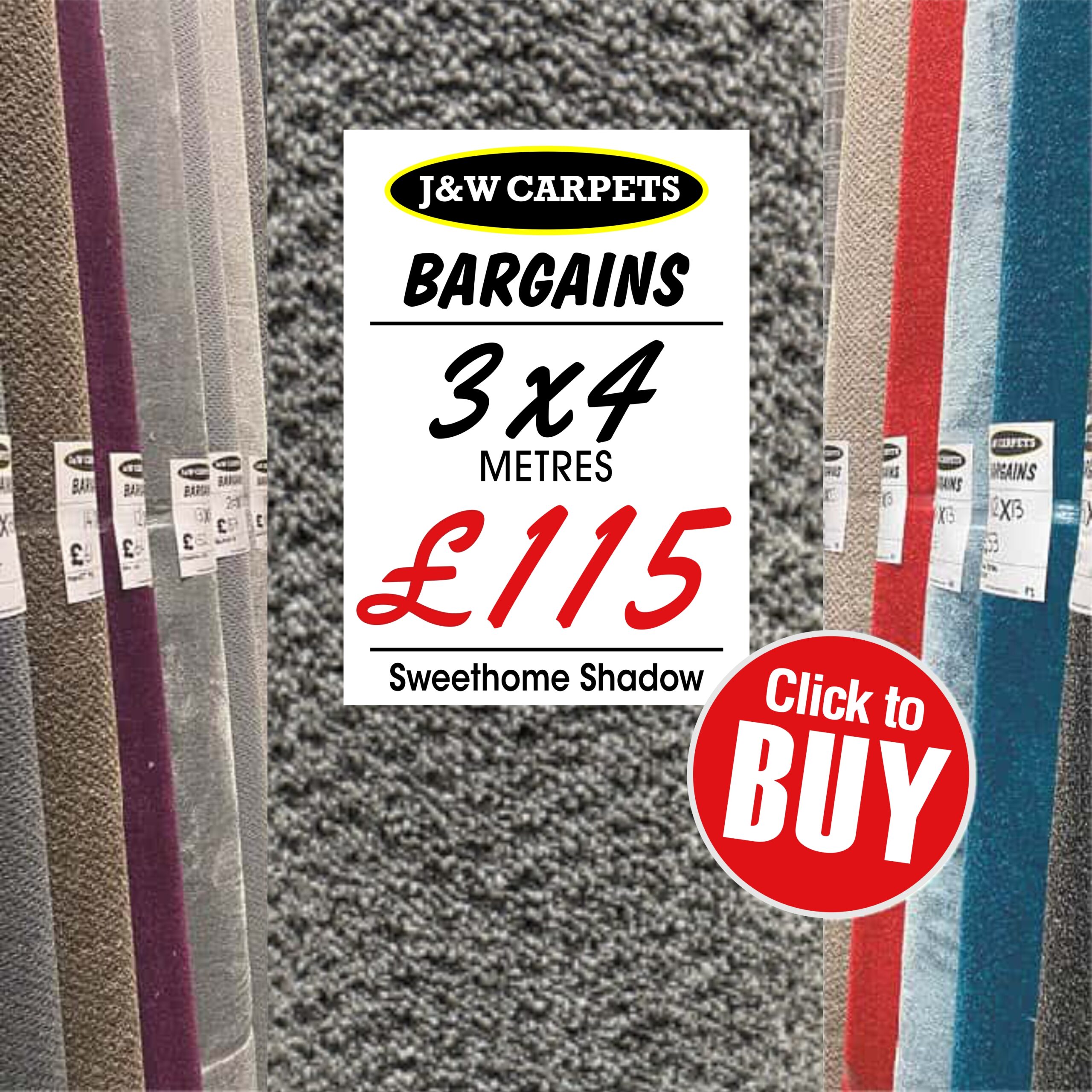 Sweethome Shadow – 3x4m – Carpet Roll End
