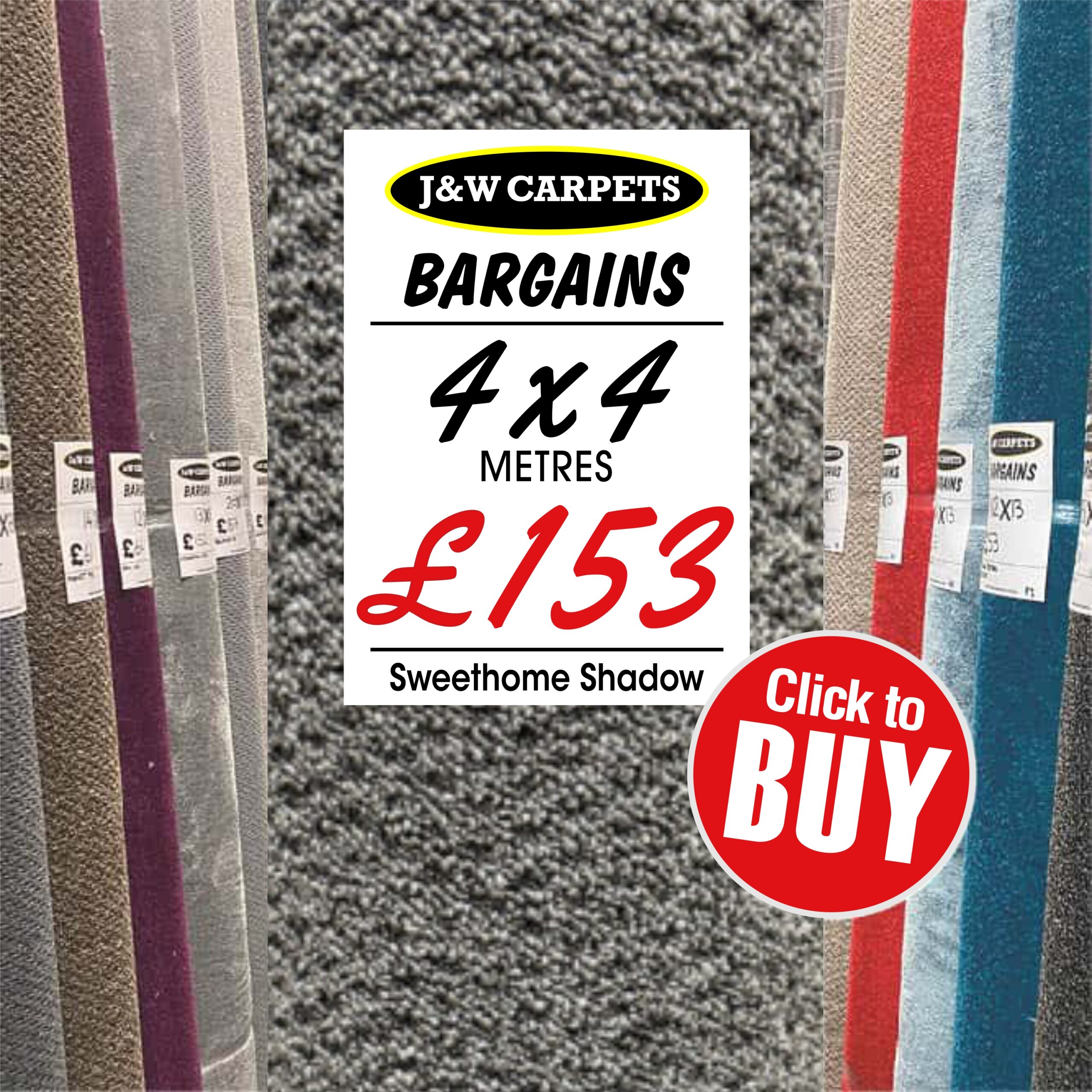 Sweethome Shadow – 4x4m – Carpet Roll End