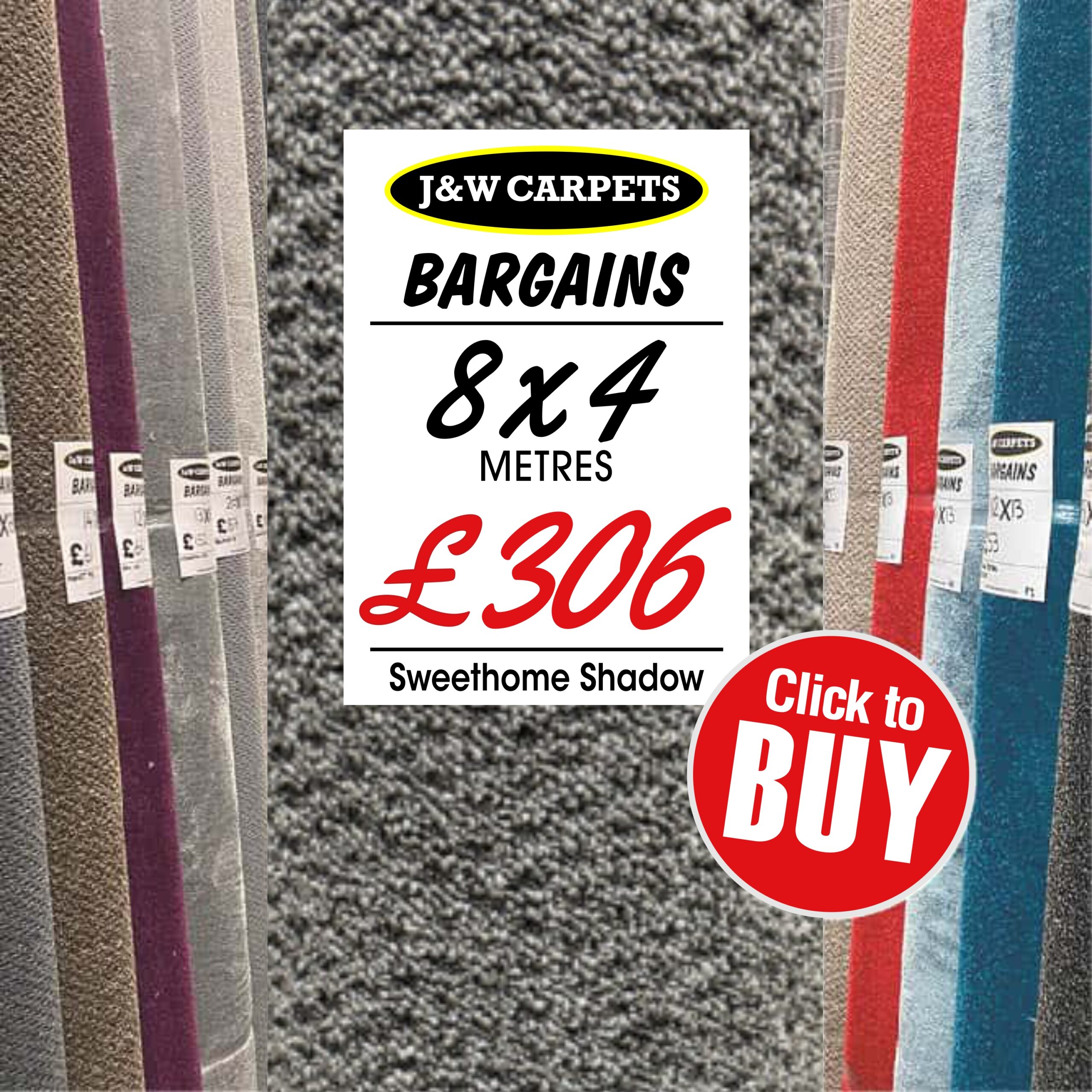 Sweethome Shadow – 8x4m – Carpet Roll End