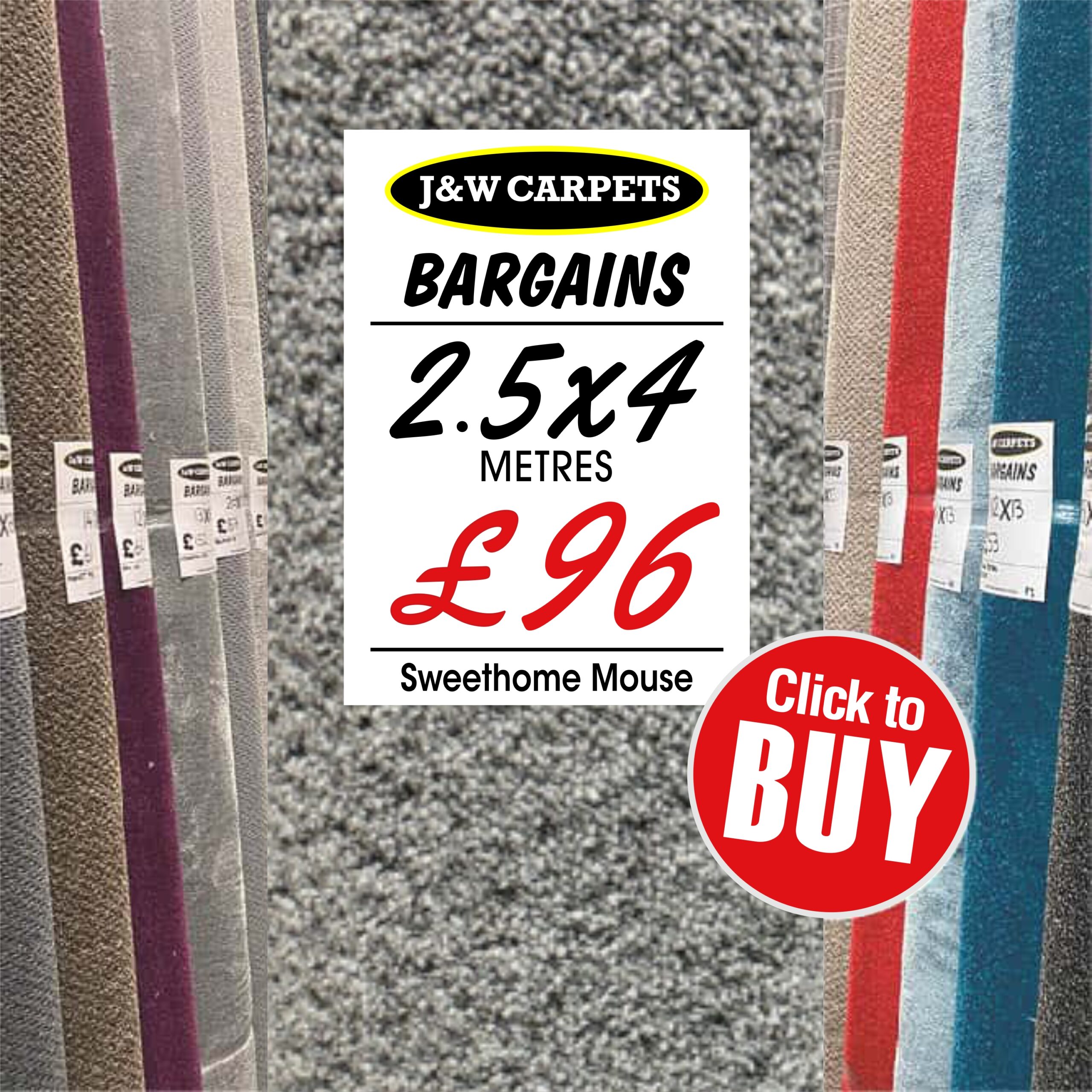Sweethome Mouse – 2.5x4m – Carpet Roll End
