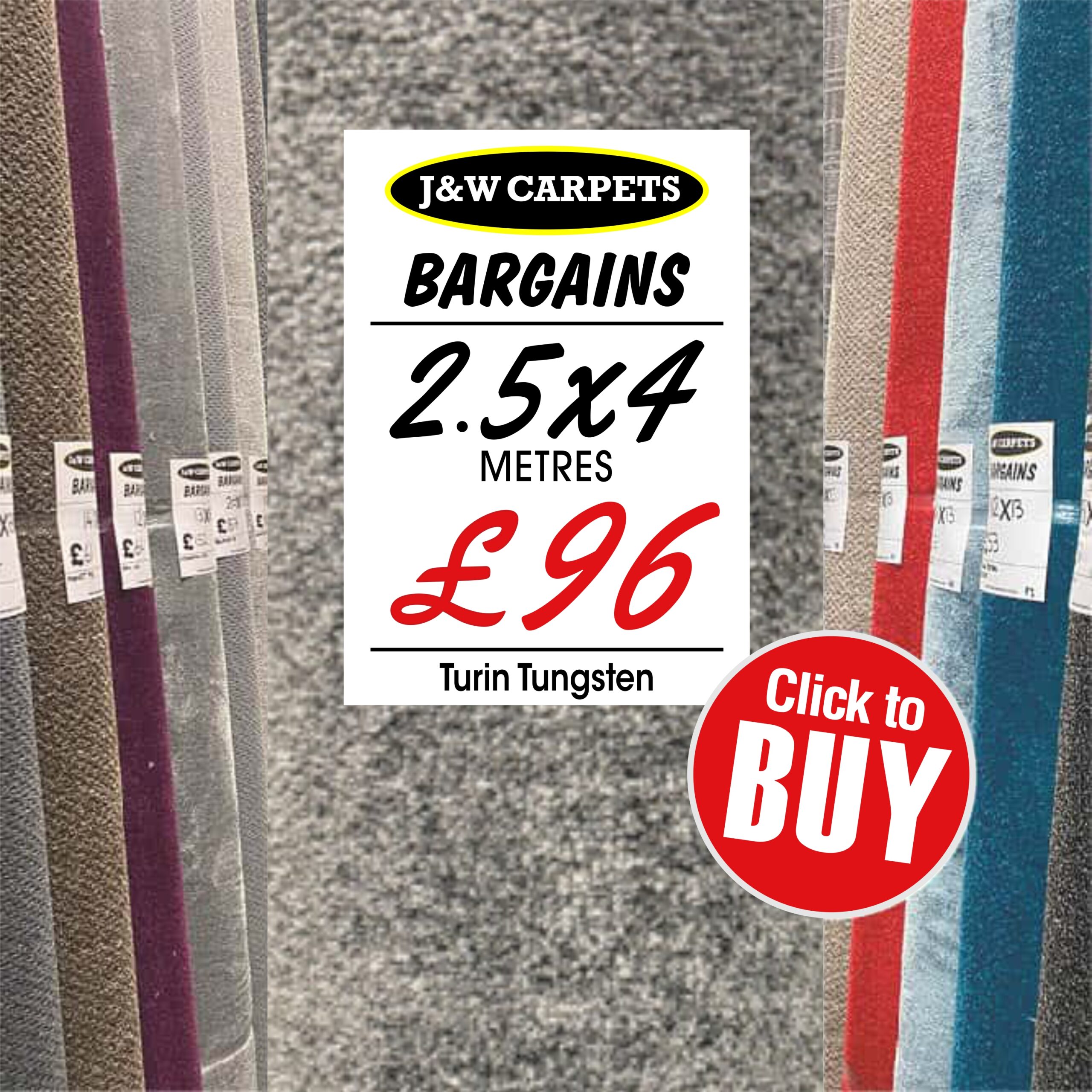 Turin Tungsten – 2.5x4m – Carpet Roll End