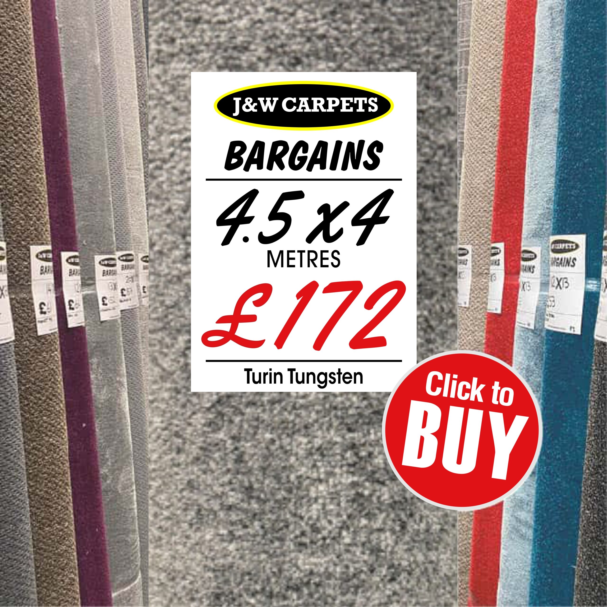 Turin Tungsten – 4.5x4m – Carpet Roll End