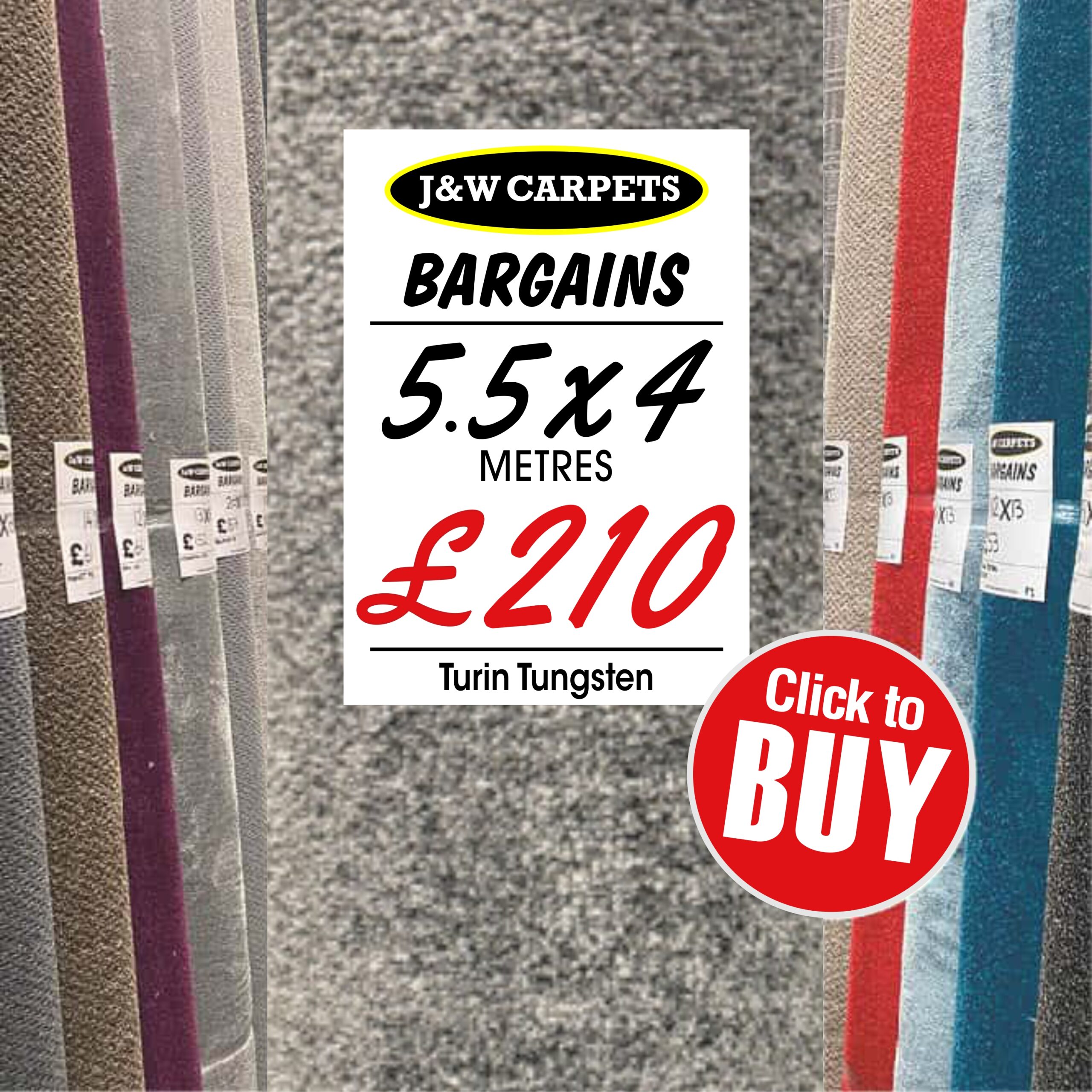 Turin Tungsten – 5.5x4m – Carpet Roll End