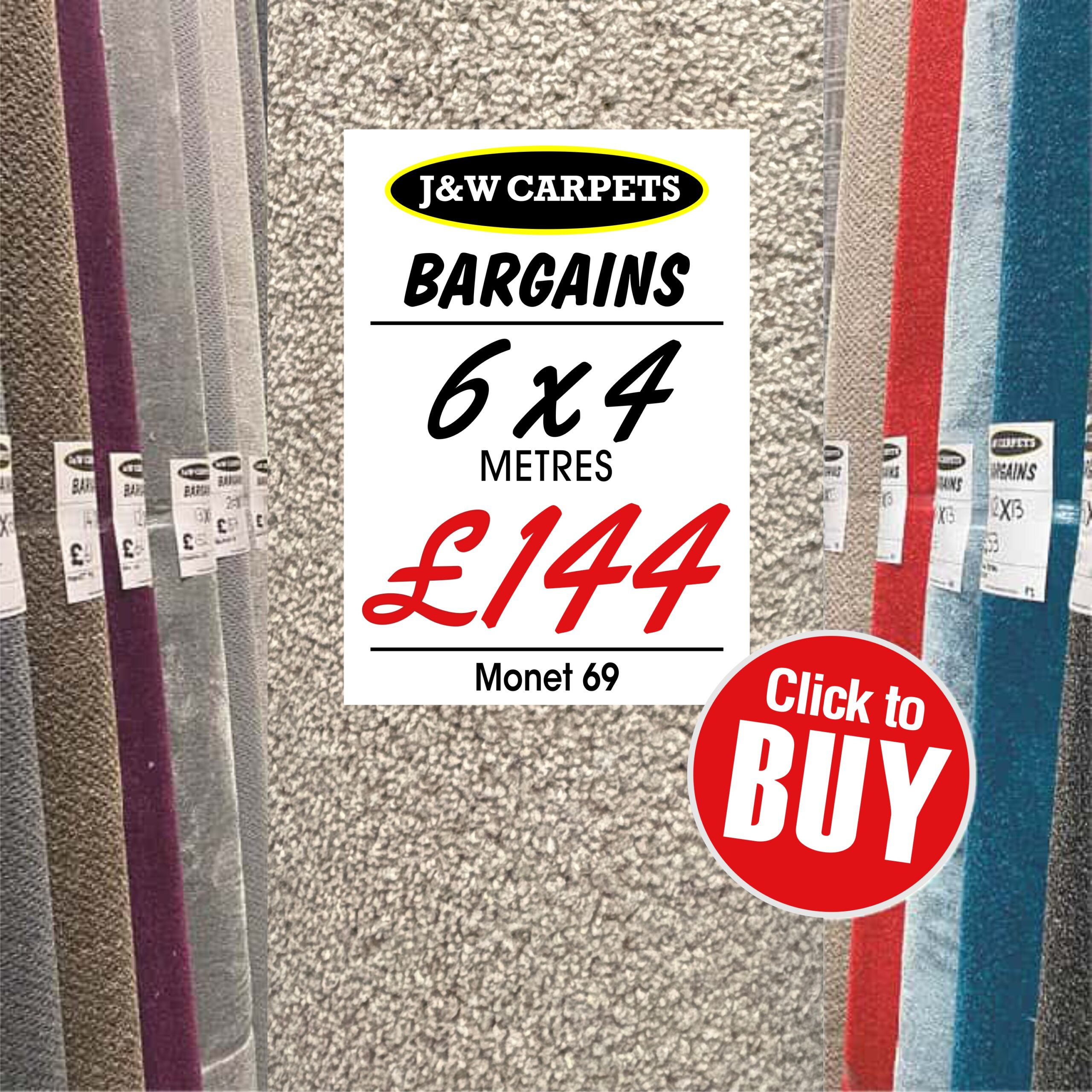 Monet 69 – 6x4m – Carpet Roll End